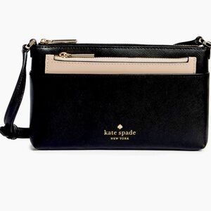 Kate Spade textured leather crossbody bag with removable pouch